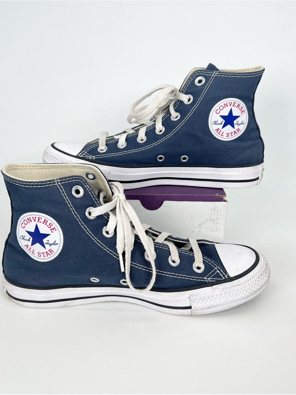 Converse Chuck Taylor All Star High Top Navy Blue Shoes Sneakers - WOMENS 6